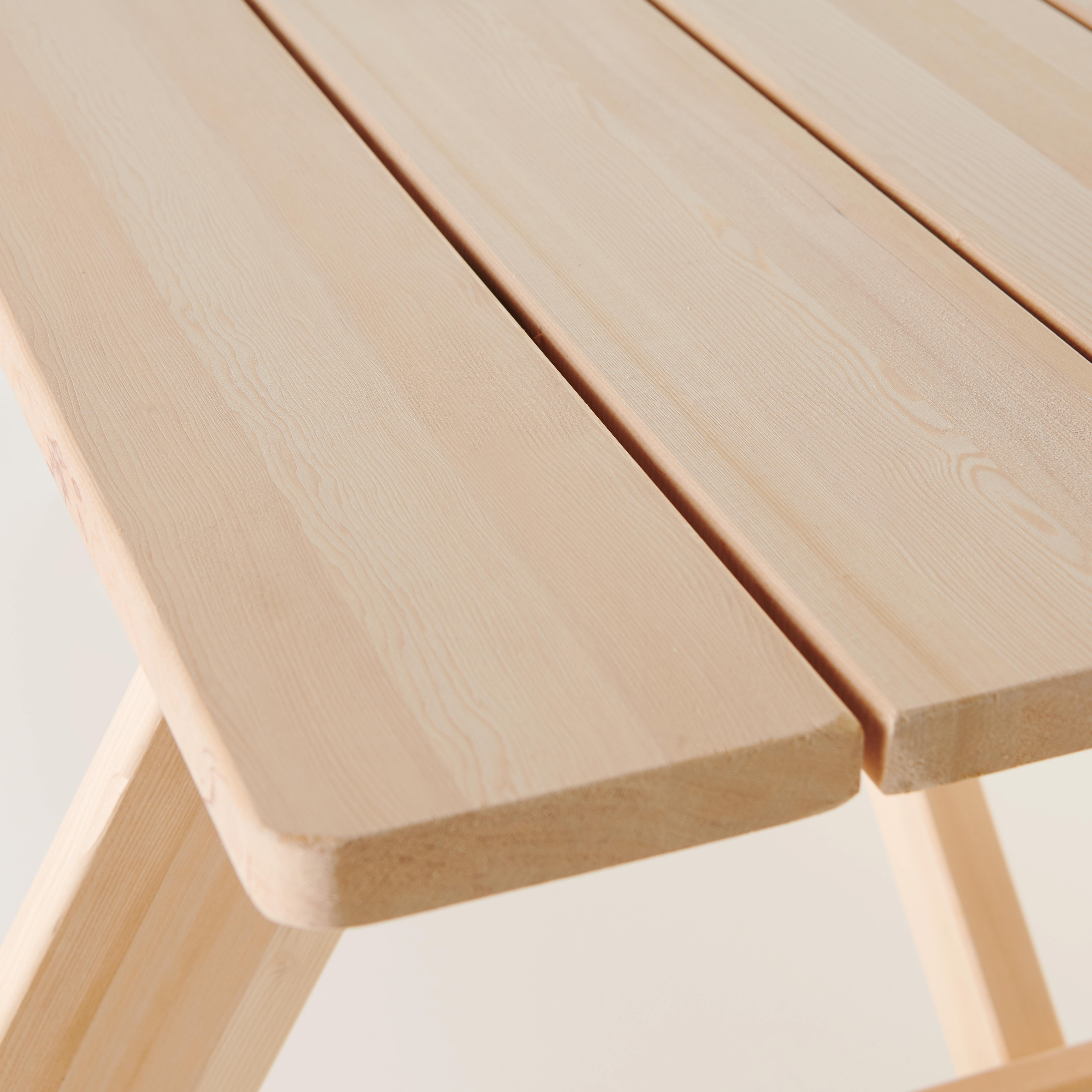 Table de pique-nique standard en bois de pin naturel, 6 pi