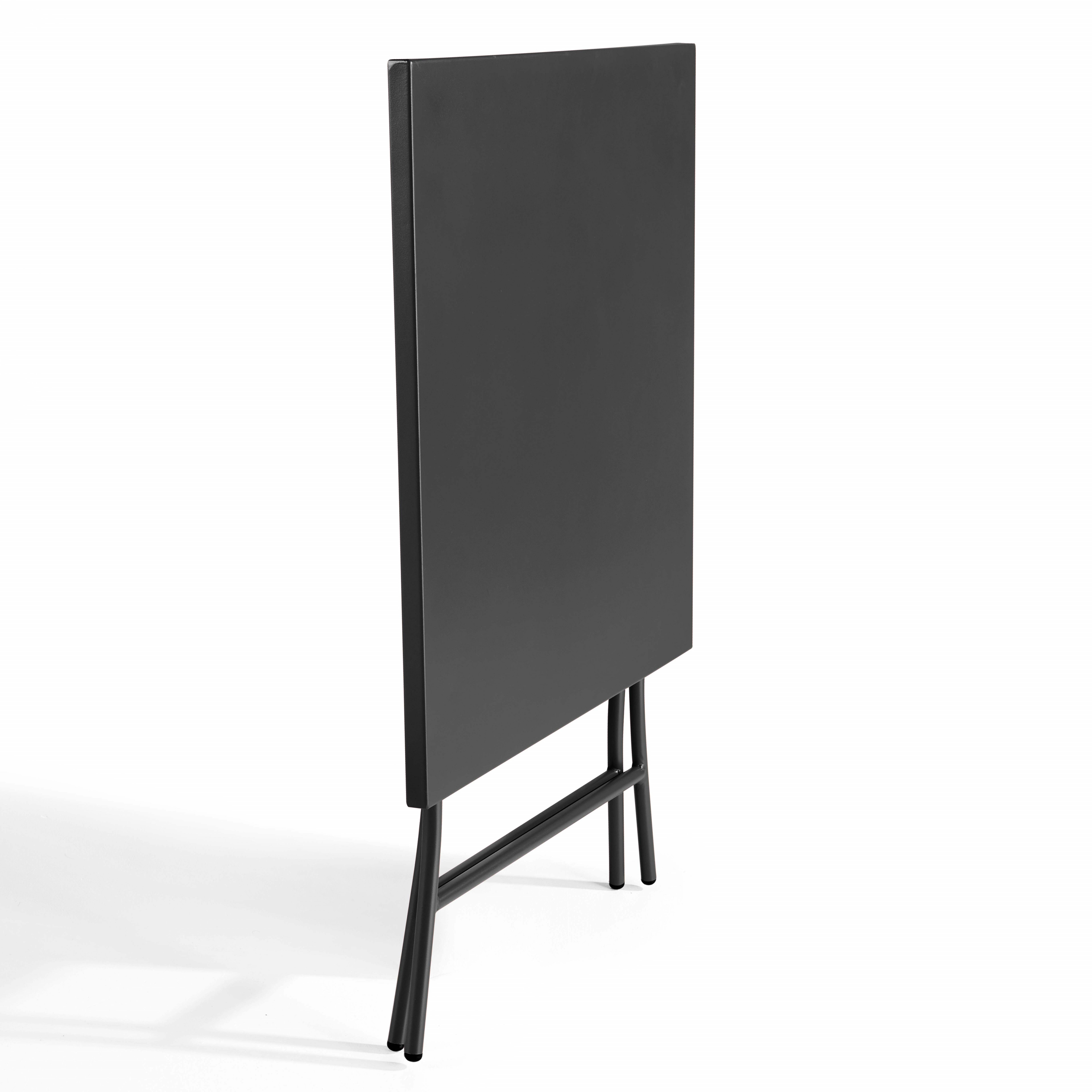 Table carrée 60x60 cm+ 2 Chaise pliante Rome Gris - RETIF