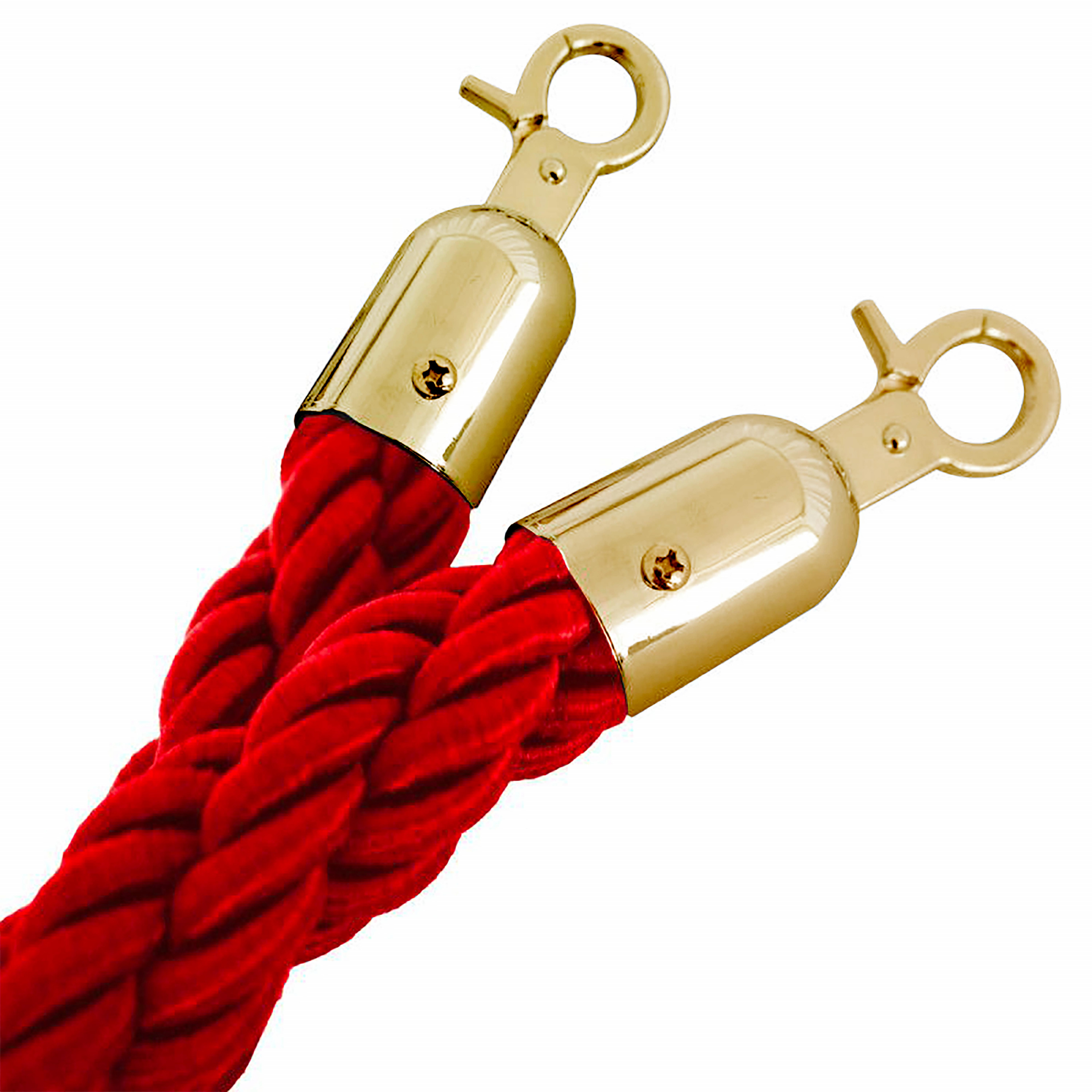 Vente Cordon tressé rouge en nylon à attache mousqueton - 48cm