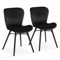 Lot de 2 chaises en velours