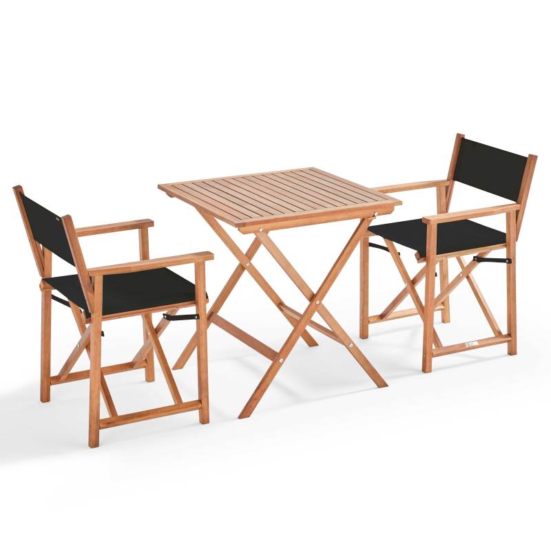 Table pliable avec 2 chaises