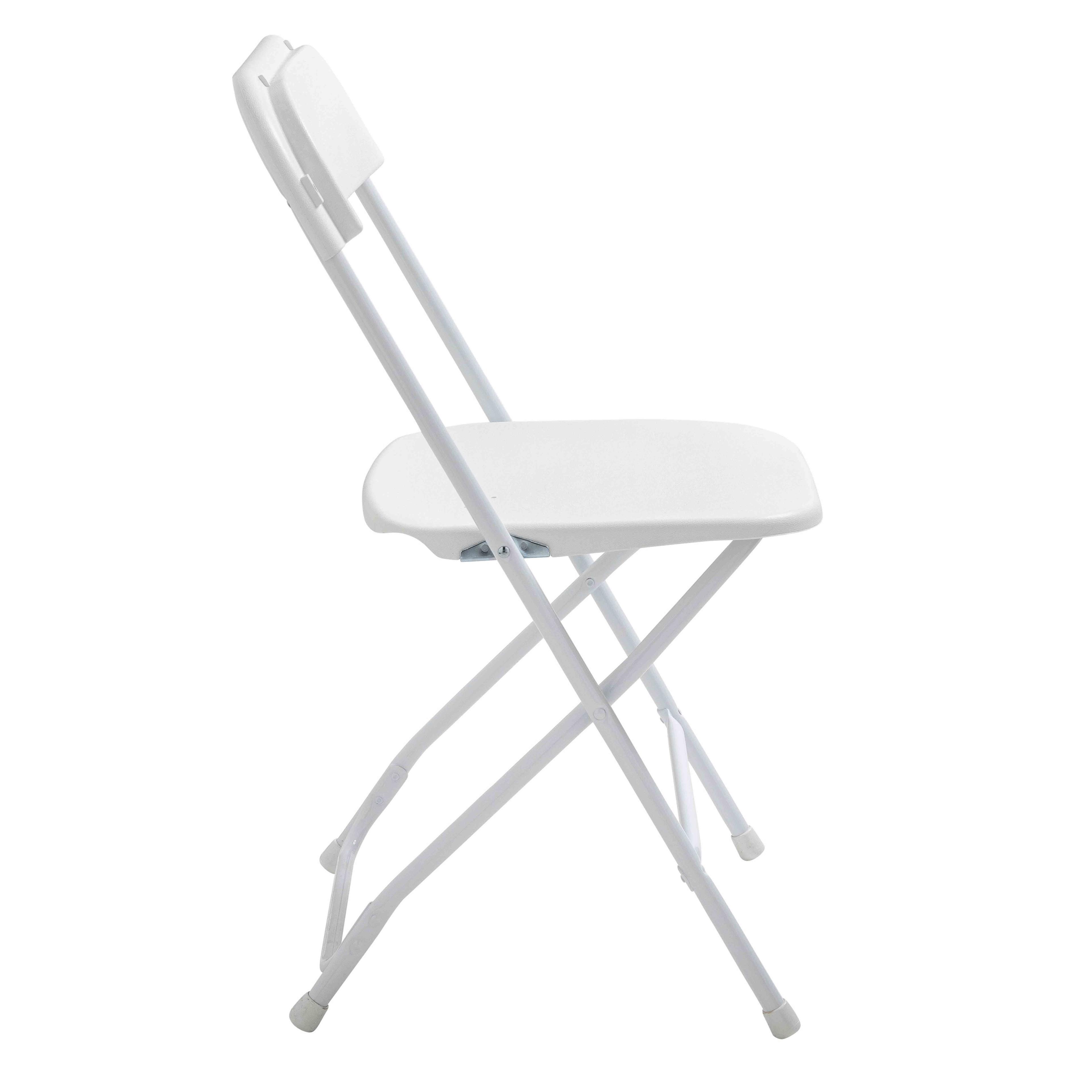 Lot 8 Chaise Pliable Blanches 44x46x50 cm - 8x Chaise Pliante Blanche  Robuste - Lot de 8 Chaise