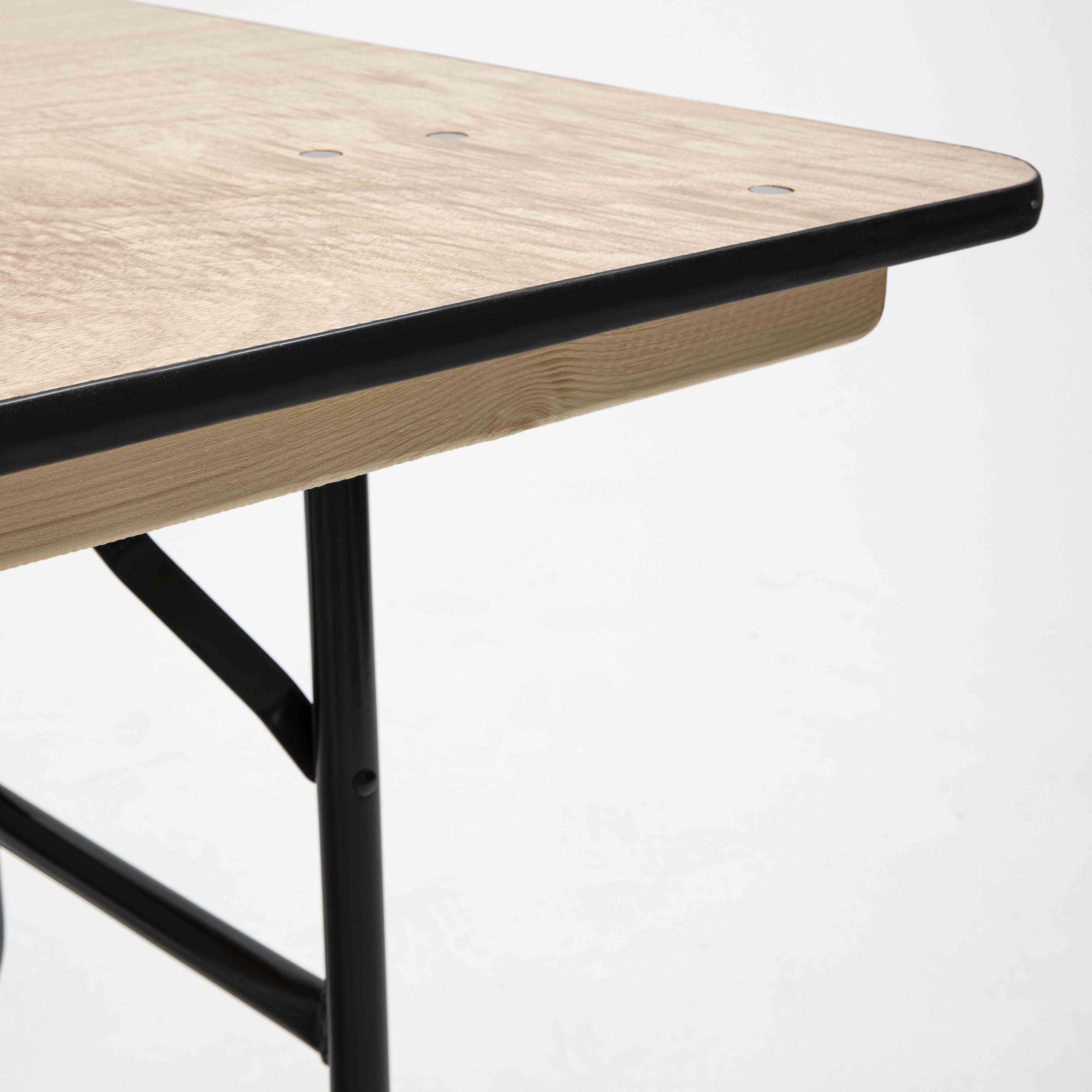 Table pliante aspect bois 180x75 cm noir