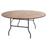 Table pliante ronde en bois 8 places 150cm