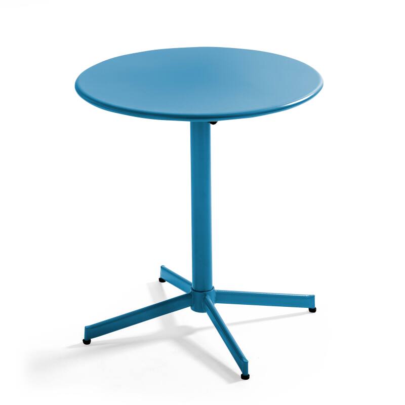 Table ronde en métal (⌀70 cm) avec plateau rabattable - 4 places