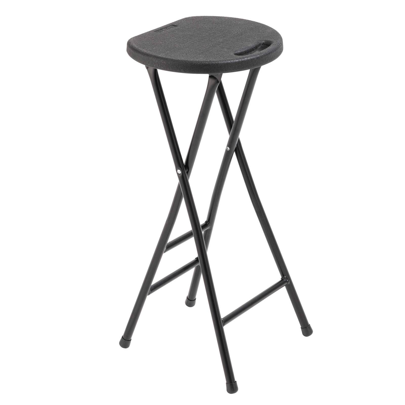 Tabouret haut pliant noir - Furnitrade 