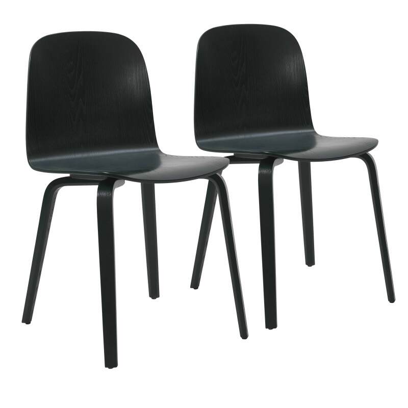 Lot de 2 chaises en contreplaqué Lot de 2 chaises en contreplaqué FSC®