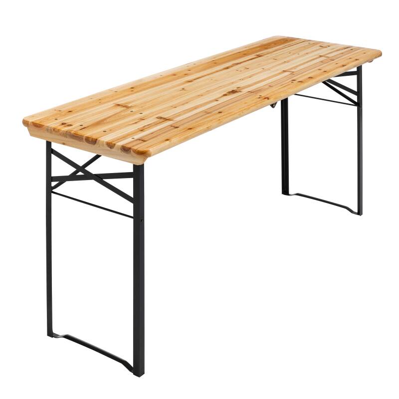 Table brasserie pliante en bois 180x58x75cm