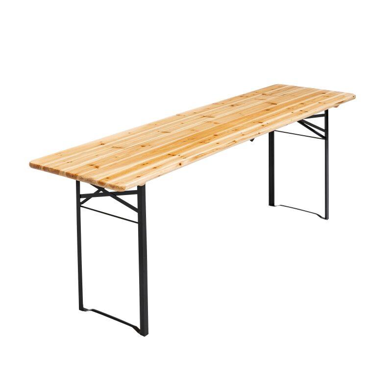 Table brasserie pliante en bois 218x58x75cm