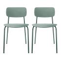 Lot de 2 chaises en acier et plastique