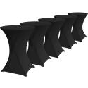 Lot de 5 housses noires pour mange debout 110 x 80 cm