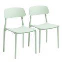 Lot de 2 chaises de restaurant en plastique