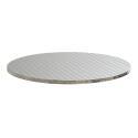 Plateau de table rond en aggloméré et en inox Ø70 cm