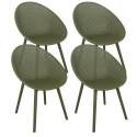 Lot de 4 chaises de terrasse en plastique