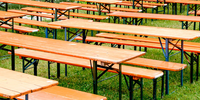 Table de brasserie en bois pour professionnel