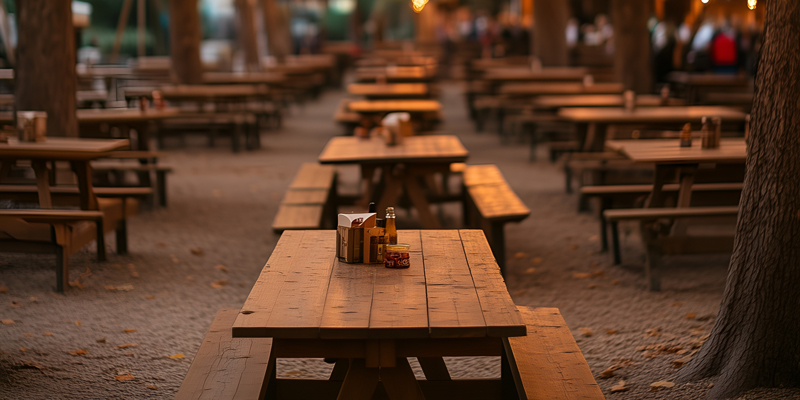 Table de brasserie pour événement